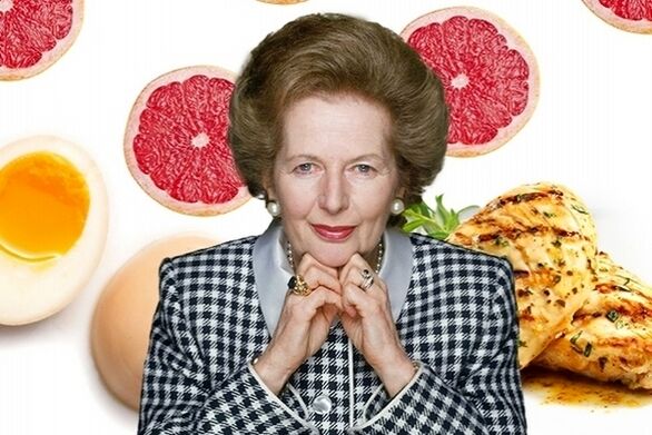 Margaret Thatcher och hennes dietmat