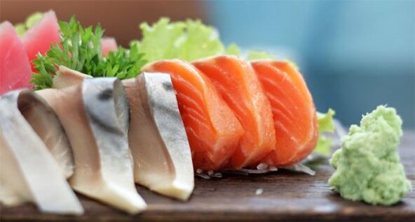 På den japanska kosten kan du äta fisk, men utan salt